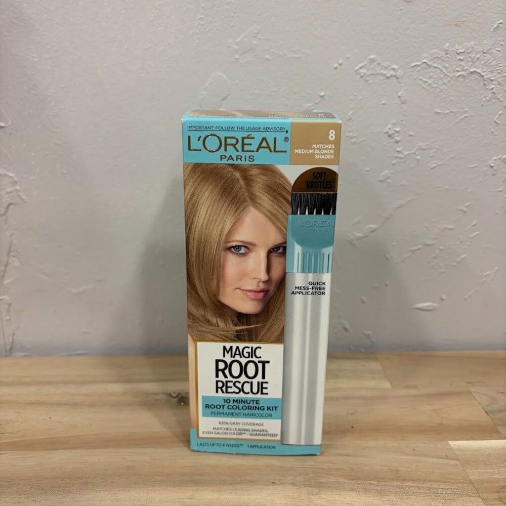 L'Oreal Paris Magic Root Rescue Permanent Hair Color 8 Matches Medium Blonde New